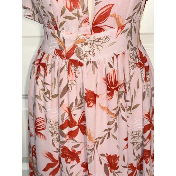Pink Lily Pink and Red Floral Maxi Dress, Women's Size S - Picture 7 of 12